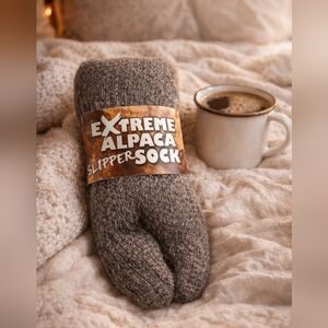 Extreme Alpaca Slipper Socks 75% Alpaca Wool Thermal Cozy Cabin Winter Socks
